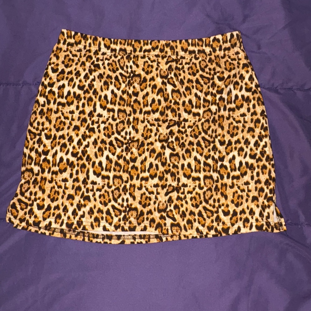 Leopard Print Mini Skort